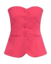 Vicolo Woman Top Fuchsia Size M Polyester In Pink