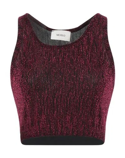 Vicolo Woman Top Fuchsia Size M Polyester, Elastane In Pink