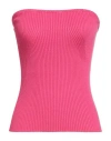 Vicolo Woman Top Fuchsia Size Onesize Viscose, Polyester In Pink
