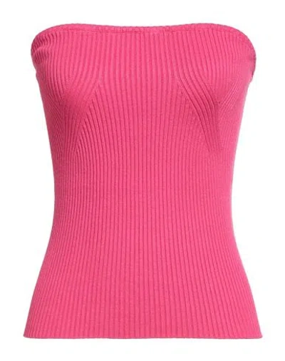 Vicolo Woman Top Fuchsia Size Onesize Viscose, Polyester In Pink