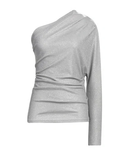 Vicolo Woman Top Grey Size M Polyester, Elastane In Gray