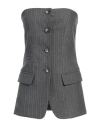 Vicolo Woman Top Grey Size M Polyester, Viscose, Elastane