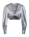 Vicolo Woman Top Grey Size Onesize Polyester, Elastane