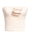 Vicolo Woman Top Ivory Size Onesize Polyester, Elastane In White