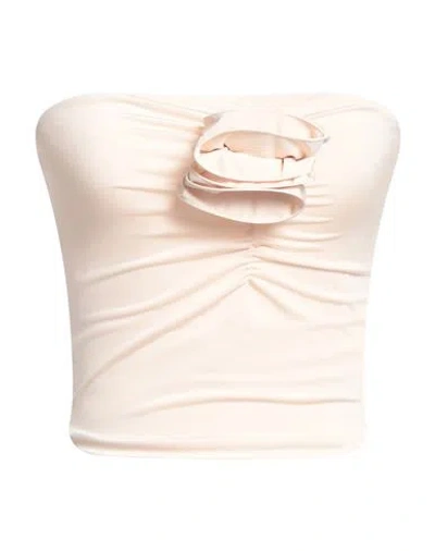 Vicolo Woman Top Ivory Size Onesize Polyester, Elastane In White
