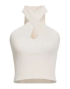 Vicolo Woman Top Ivory Size Onesize Viscose, Polyester In White