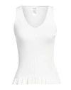Vicolo Woman Top Ivory Size Onesize Viscose, Polyester In White