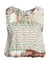 VICOLO VICOLO WOMAN TOP IVORY SIZE S VISCOSE