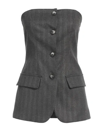 Vicolo Woman Top Lead Size M Polyester, Viscose, Elastane