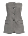 Vicolo Woman Top Lead Size M Polyester, Viscose, Elastane In Gray