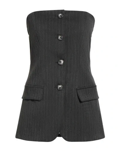 Vicolo Woman Top Lead Size M Polyester, Viscose, Elastane