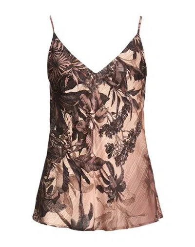 Vicolo Woman Top Light Brown Size M Viscose