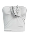 Vicolo Woman Top Light Grey Size Onesize Polyester, Elastane In Grey