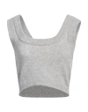 Vicolo Woman Top Light Grey Size Onesize Viscose, Polyamide, Wool, Cashmere In Grey