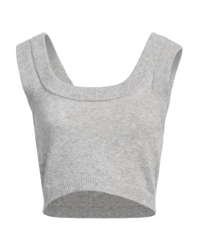 Vicolo Woman Top Light Grey Size Onesize Viscose, Polyamide, Wool, Cashmere