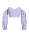 Vicolo Woman Top Light Purple Size M Cotton In Purple
