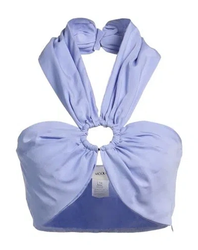 Vicolo Woman Top Lilac Size M Viscose In Purple