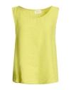 Vicolo Woman Top Lime Green Size M Viscose, Polyester In Yellow