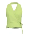 Vicolo Woman Top Lime Green Size S Viscose, Polyester
