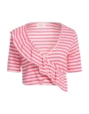 Vicolo Woman Top Magenta Size Onesize Cotton In Magenta