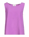Vicolo Woman Top Mauve Size L Viscose, Polyester In Purple