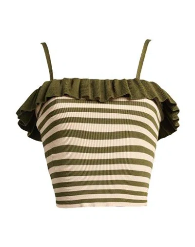 Vicolo Woman Top Military Green Size Onesize Viscose, Polyester