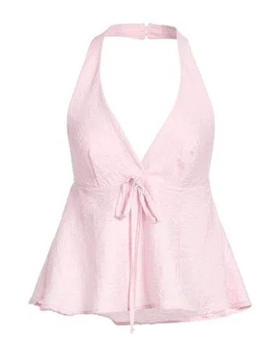 Vicolo Woman Top Pink Size M Viscose, Linen, Polyamide
