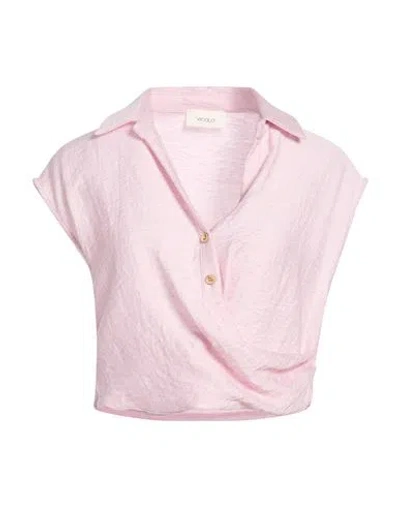 Vicolo Woman Top Pink Size M Viscose, Linen, Polyamide