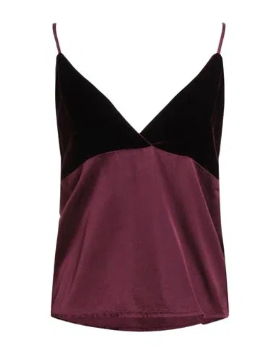 Vicolo Woman Top Plum Size M Viscose, Silk