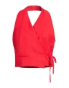 Vicolo Woman Top Red Size L Viscose, Polyester