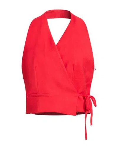 Vicolo Woman Top Red Size L Viscose, Polyester