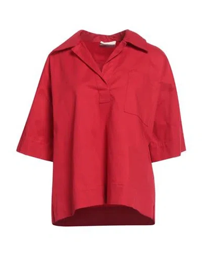 Vicolo Woman Top Red Size M Cotton, Elastane In Red