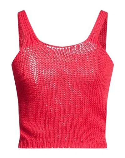 Vicolo Woman Top Red Size Onesize Cotton, Polyamide