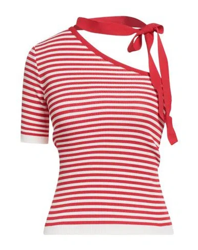 Vicolo Woman Top Red Size Onesize Viscose, Polyamide