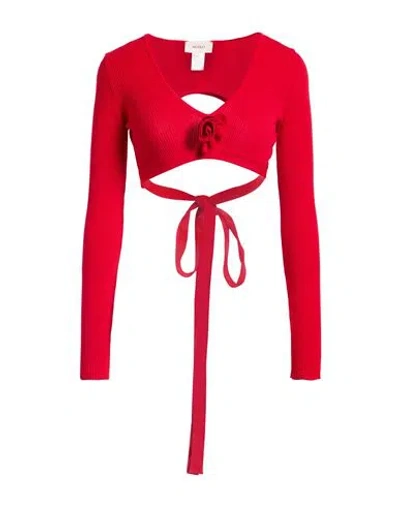 Vicolo Woman Top Red Size Onesize Viscose, Polyester