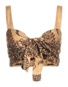 Vicolo Woman Top Sand Size M Viscose In Brown