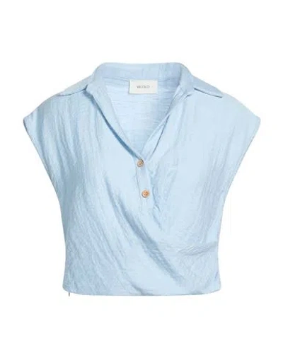 Vicolo Woman Top Sky Blue Size S Viscose, Linen, Polyamide