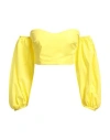 Vicolo Woman Top Yellow Size M Cotton
