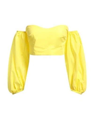 Vicolo Woman Top Yellow Size M Cotton