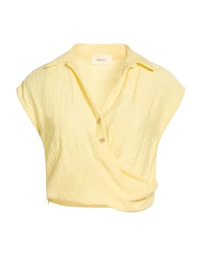 Vicolo Woman Top Yellow Size M Viscose, Linen, Polyamide