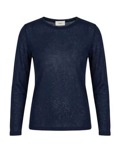 Vicolo Woman T-shirt Navy Size M Viscose, Polyamide, Cashmere, Elastane In Black
