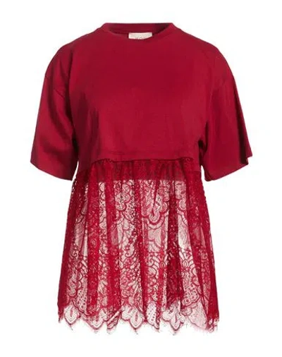 Vicolo Woman T-shirt Red Size Onesize Cotton