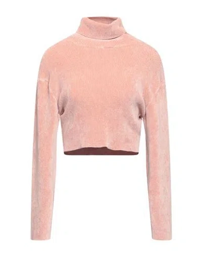 Vicolo Woman Turtleneck Antique Rose Size Onesize Viscose, Polyamide, Elastane In Pink