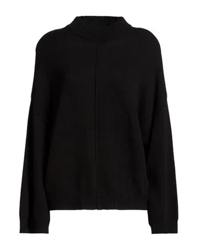 Vicolo Woman Turtleneck Black Size Onesize Viscose, Polyamide, Wool, Cashmere