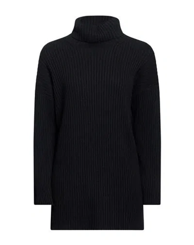 Vicolo Woman Turtleneck Black Size Onesize Viscose, Polyamide, Wool, Cashmere