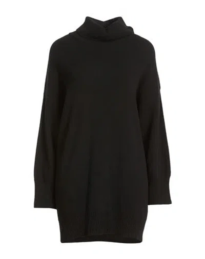 Vicolo Woman Turtleneck Black Size Onesize Viscose, Polyamide, Wool, Cashmere