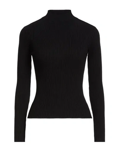 Vicolo Woman Turtleneck Black Size Onesize Viscose, Polyester