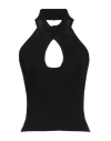 Vicolo Woman Turtleneck Black Size Onesize Viscose, Polyester