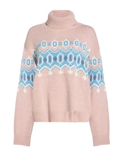Vicolo Woman Turtleneck Blush Size Onesize Acrylic, Viscose, Wool, Alpaca Wool In Pink