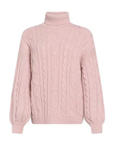 Vicolo Woman Turtleneck Blush Size Onesize Acrylic, Wool, Viscose, Alpaca Wool In Pink